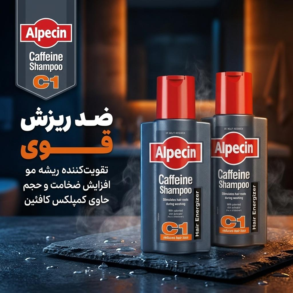 شامپو مو آلپسین مدل Caffeine C1 ضد ریزش