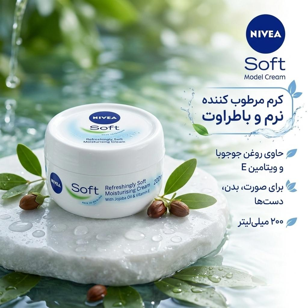 کرم نرم کننده نیوآ مدل Soft حجم 200 میلی لیتر