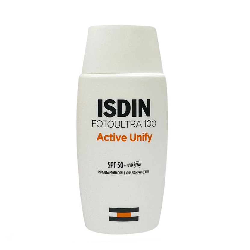 کرم ضدآفتاب بدون رنگ ایزدین SPF50 مدل FOTOULTRA 100 ACTIVE UNIFY ‌مناسب انواع پوست، حجم 50 میلی‌‌لیتر
