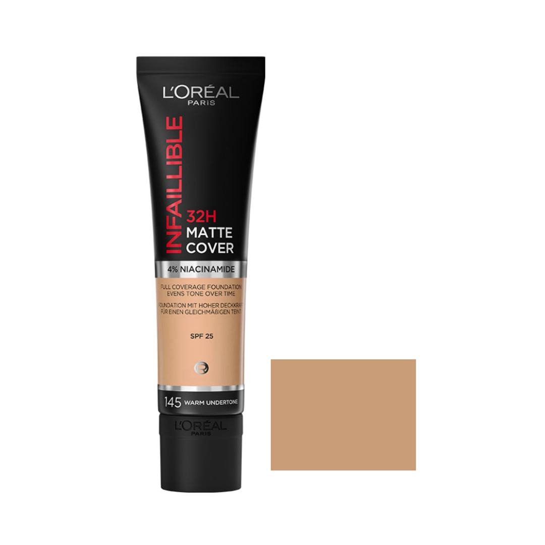 کرم پودر مایع لورال مدل Infaillible Matte Cover 32H با SPF25 حجم 30 میلی لیتر